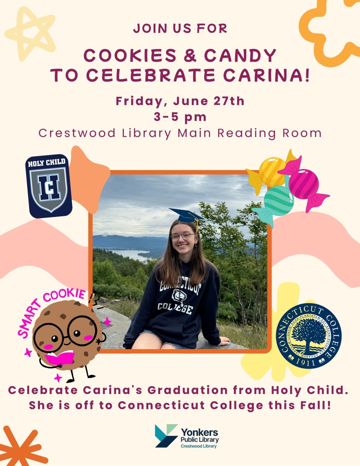 photo of carina with details for the party