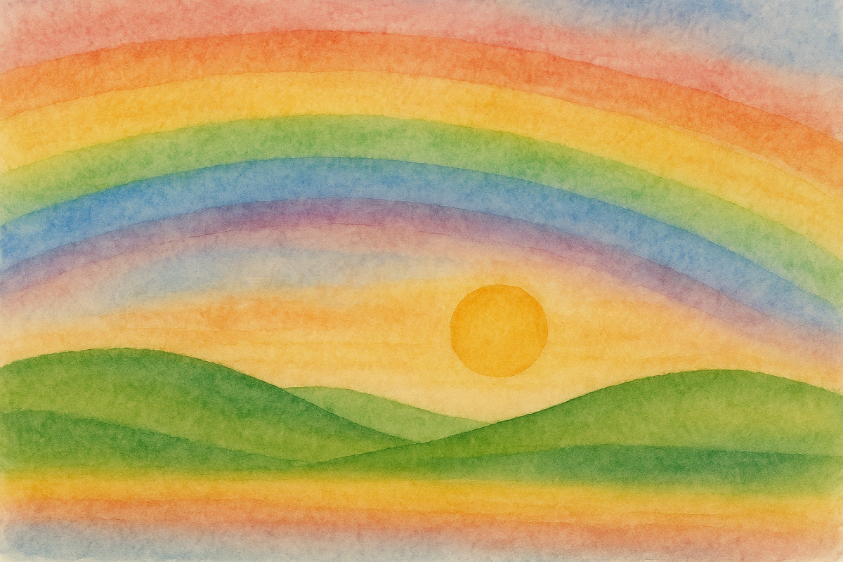 rainbow painting by Erica Soto