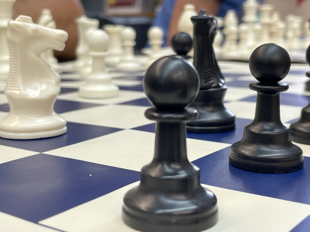 Image of Chess pieces and board