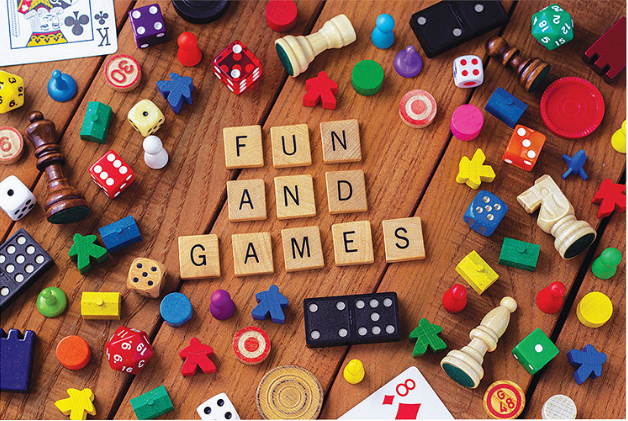 Image of scrabble and board game pieces