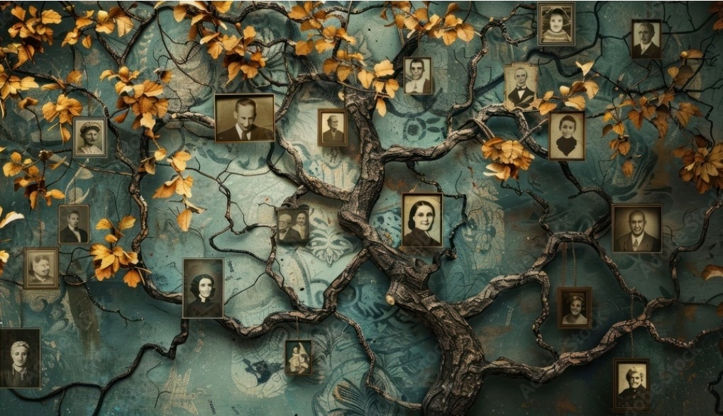family tree with photos