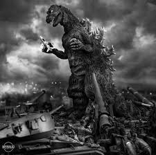 Image of 1954 Godzilla attacking a city