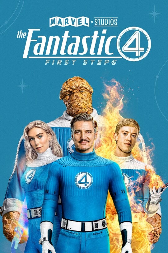 Fantastic Four poster featuring the 4 super heroes 