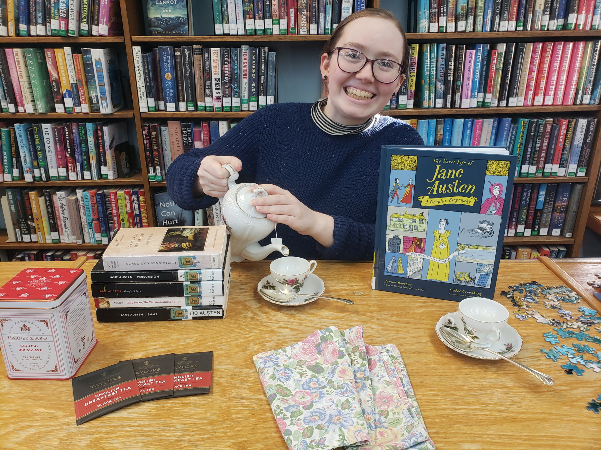 Image of Emily pouring tea