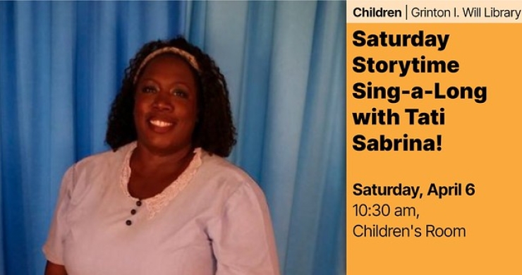 sing a long storytime sat april 6 will library