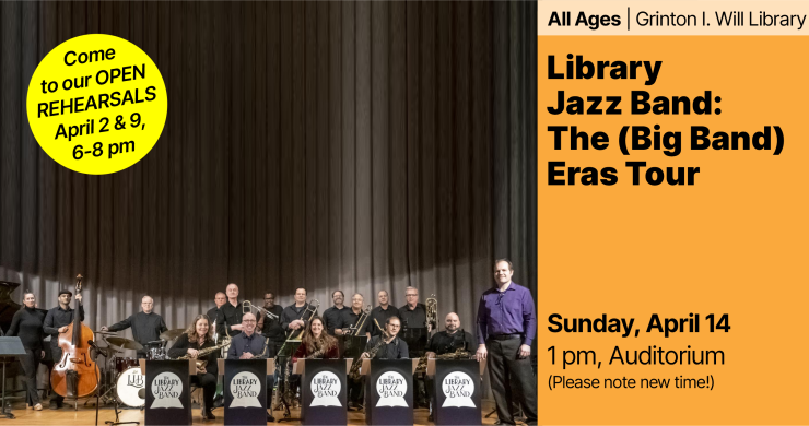 Image for library jazz band concert on April 14