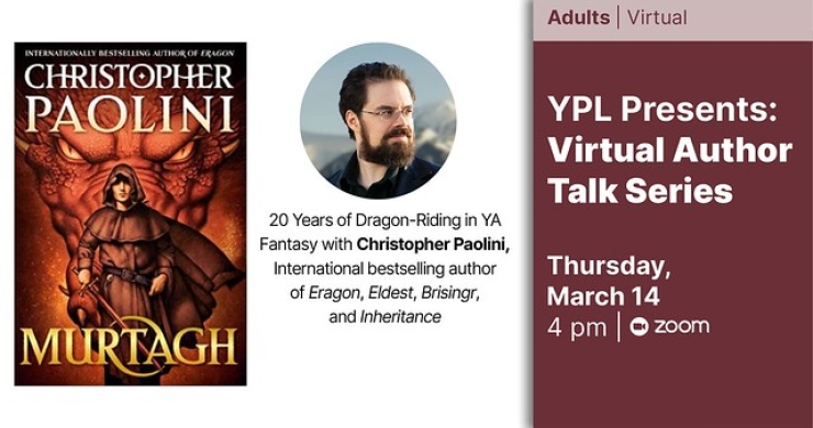 paolini virtual author talk march 14 4 pm