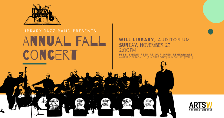 slide show of library jazz band members and an annual fall concert