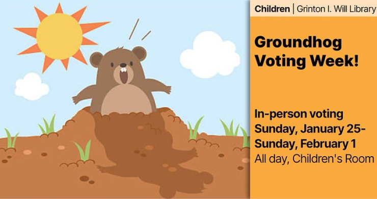 groundhog voting week will library jan 25