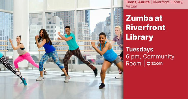 zumba at riverfront on tuesdays at 6pm
