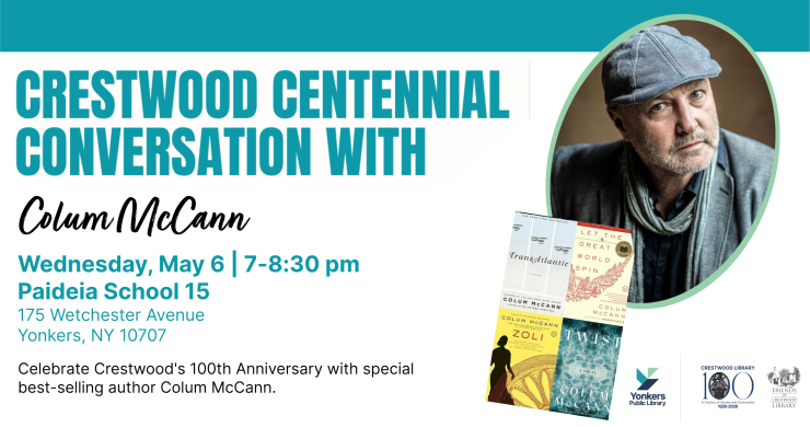 conversation with Colum McCann May 6 Crestwood