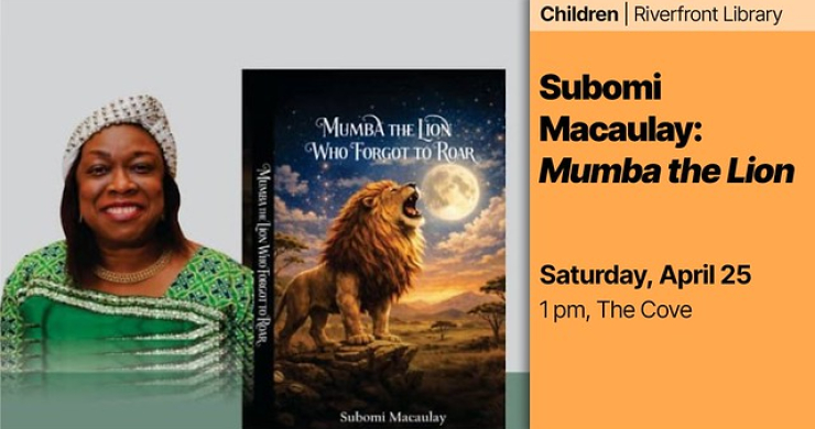 mumba the lion book talk april 25 riverfront